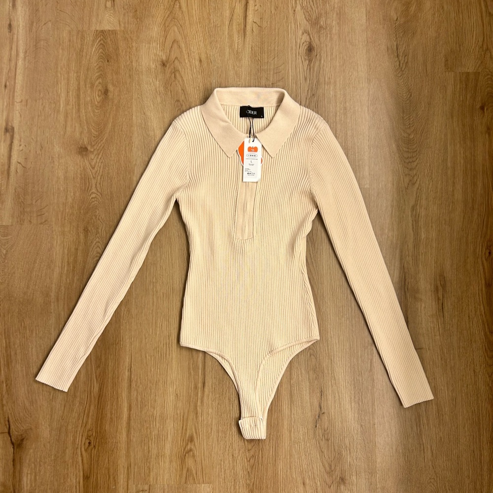 Beige Cider bodysuit NWT